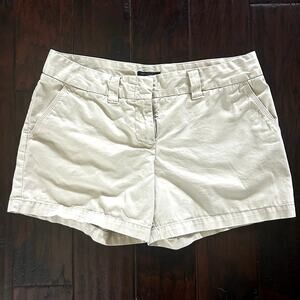Women's Tommy Hilfiger 100% cotton Khaki Chino Shorts sz 12 Preppy Normcore